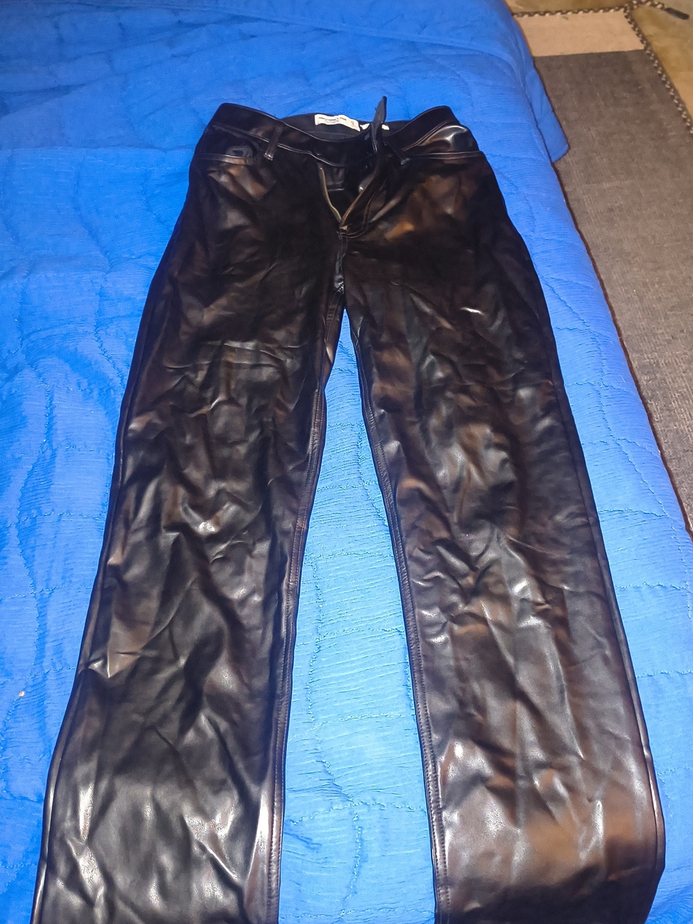 Abercrombie & Fitch Black Vegan Leather Pants